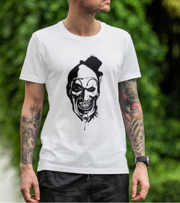 Art The Clown Terrifier Horror Character Face Illustration T-Shirt