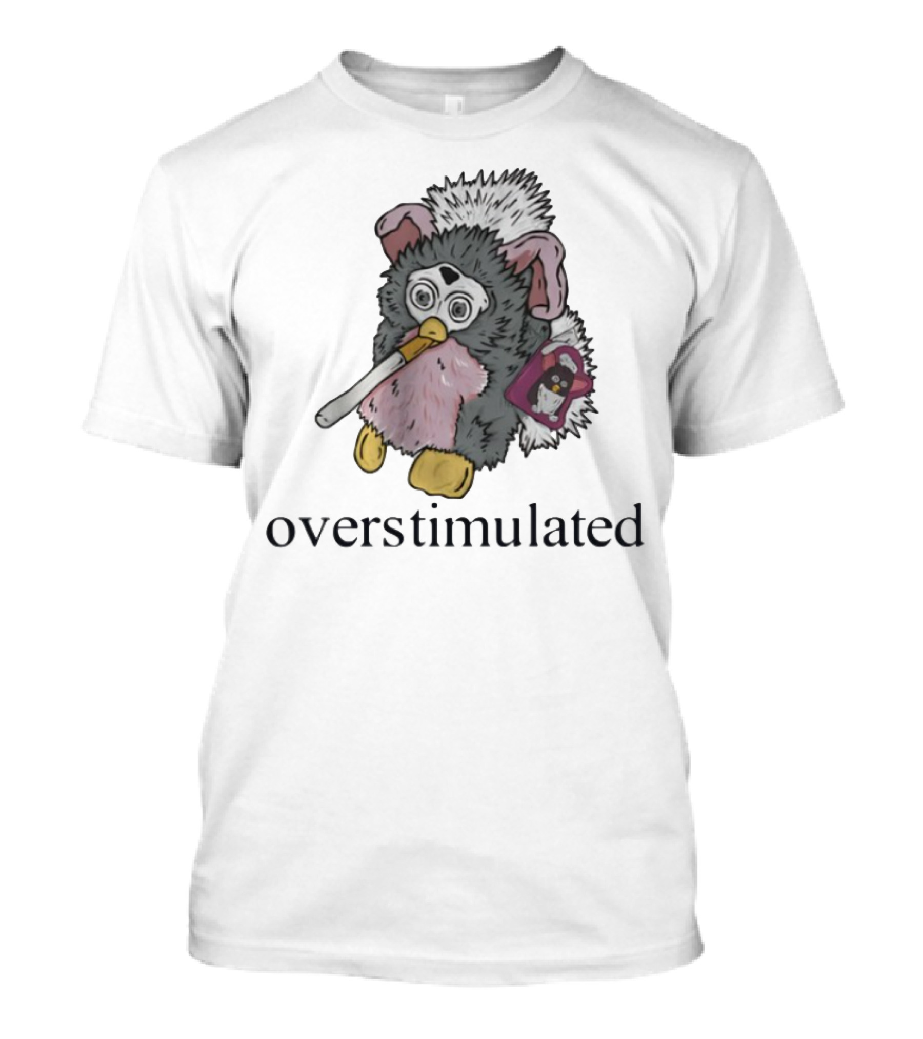 Emotionalclub Furby Overstimulated Smoking Toy Nostalgia T-Shirt