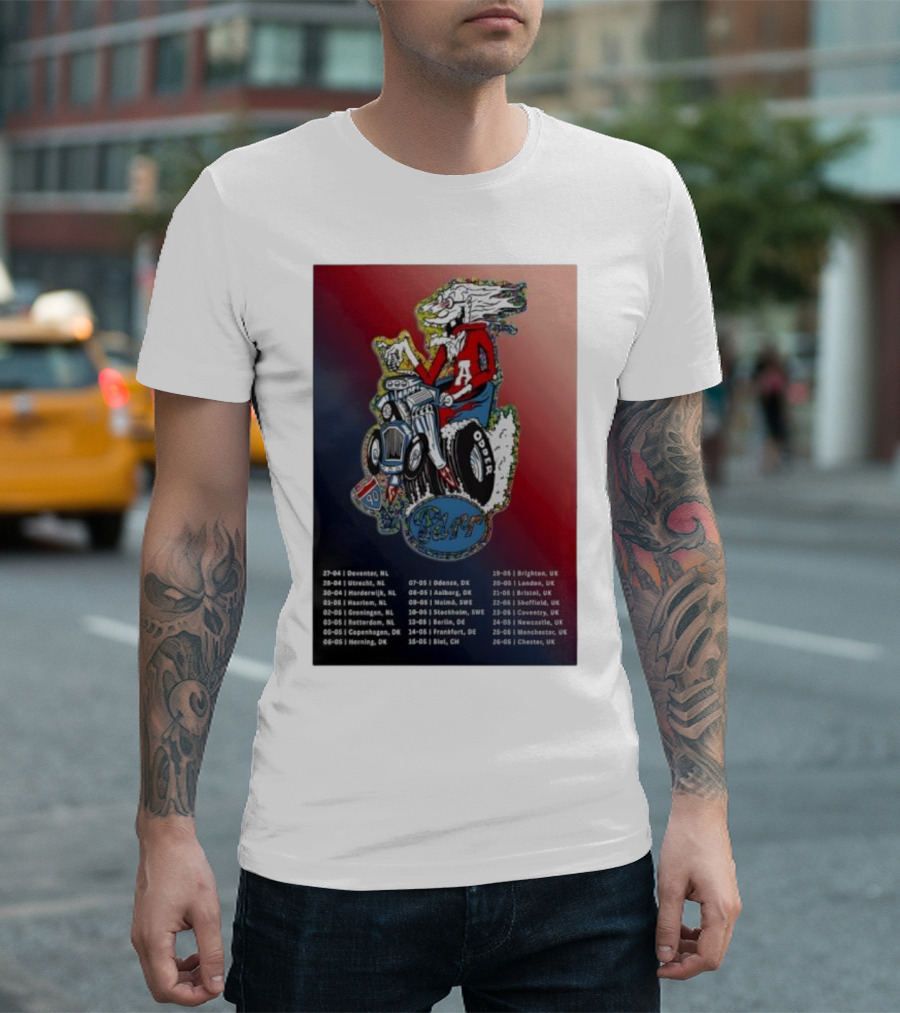 Europe UK Spring 2026 Charlie Parr Tour Dates Netherlands Denmark Sweden UK T-Shirt