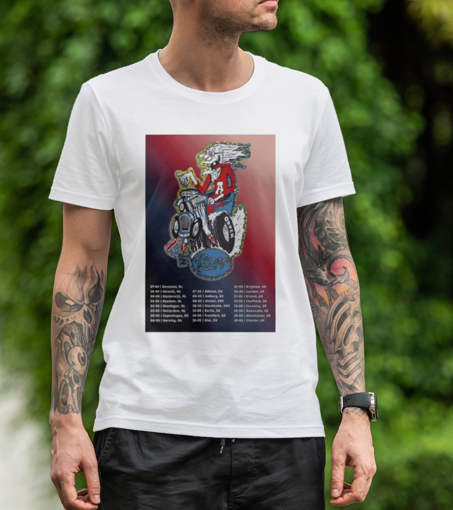 Europe UK Spring 2026 Charlie Parr Tour Dates Netherlands Denmark Sweden UK T-Shirt