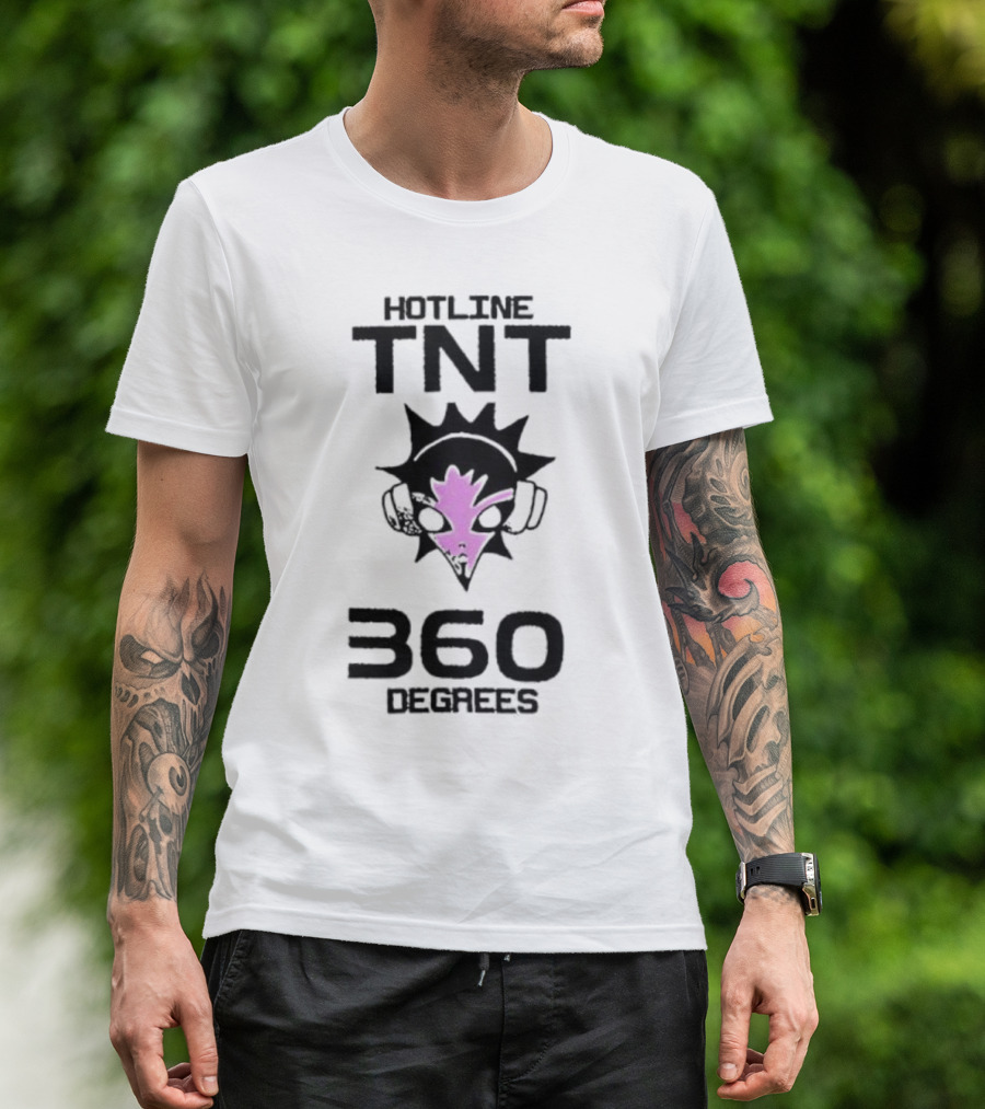 Hotline TNT 360 Degrees Sunburst Headphones Pink Blast T-Shirt