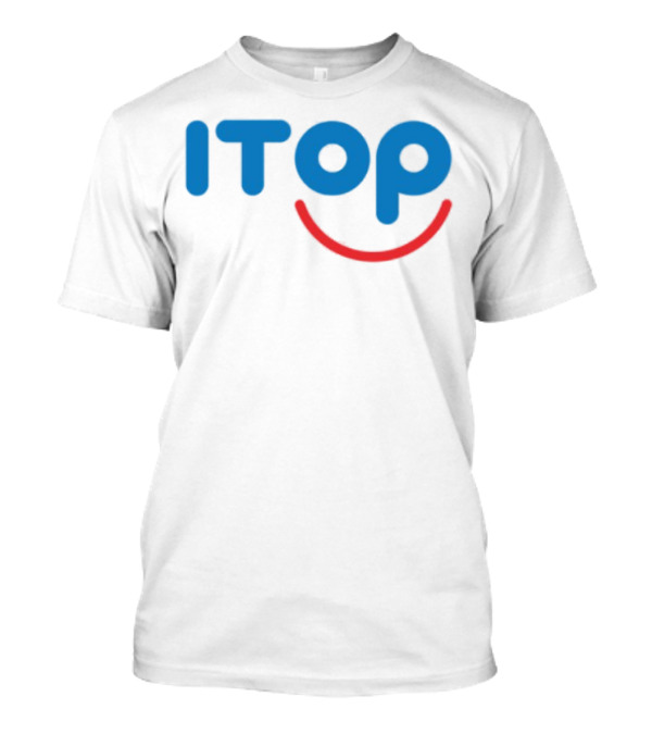 ITOP Smile Red And Blue Text T-Shirt