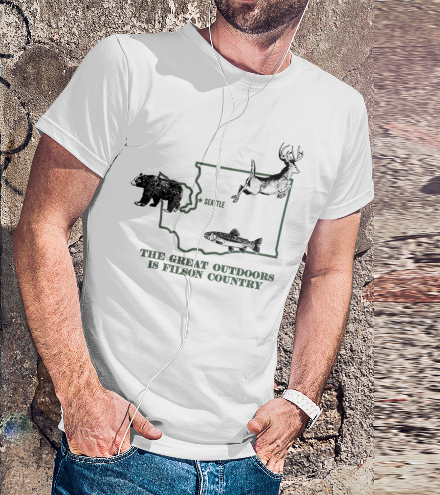 Explore Washington State Wildlife The Great Outdoors Is Filson Country T-Shirt