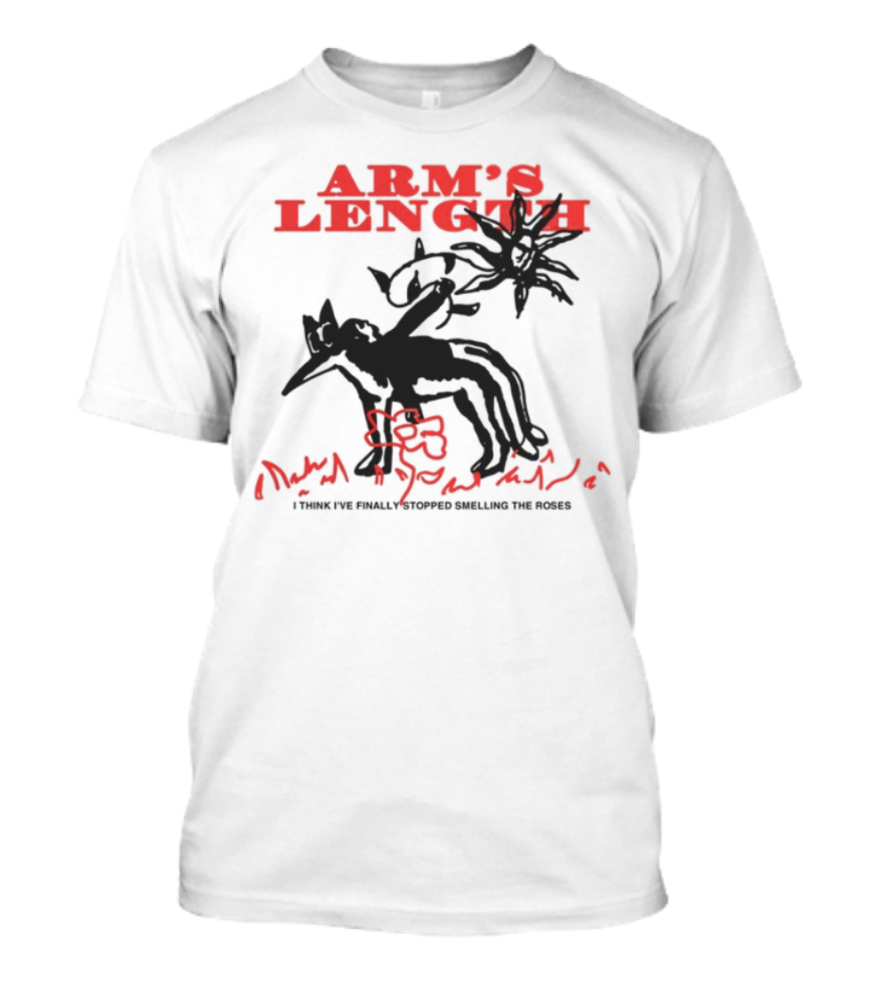 Arm's Length Wolf Red Flower Mystery T-Shirt
