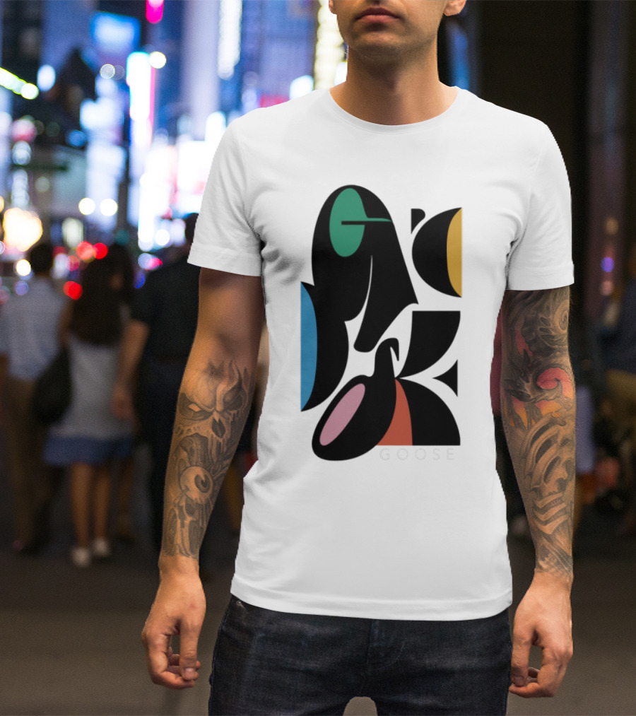 Warp Spheres Goose The Band Colorful Abstract Shapes T-Shirt