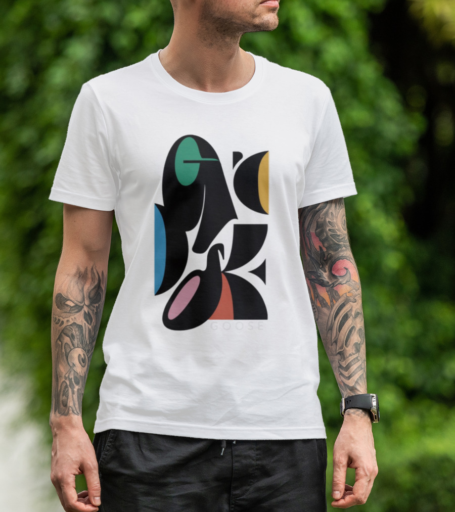 Warp Spheres Goose The Band Colorful Abstract Shapes T-Shirt