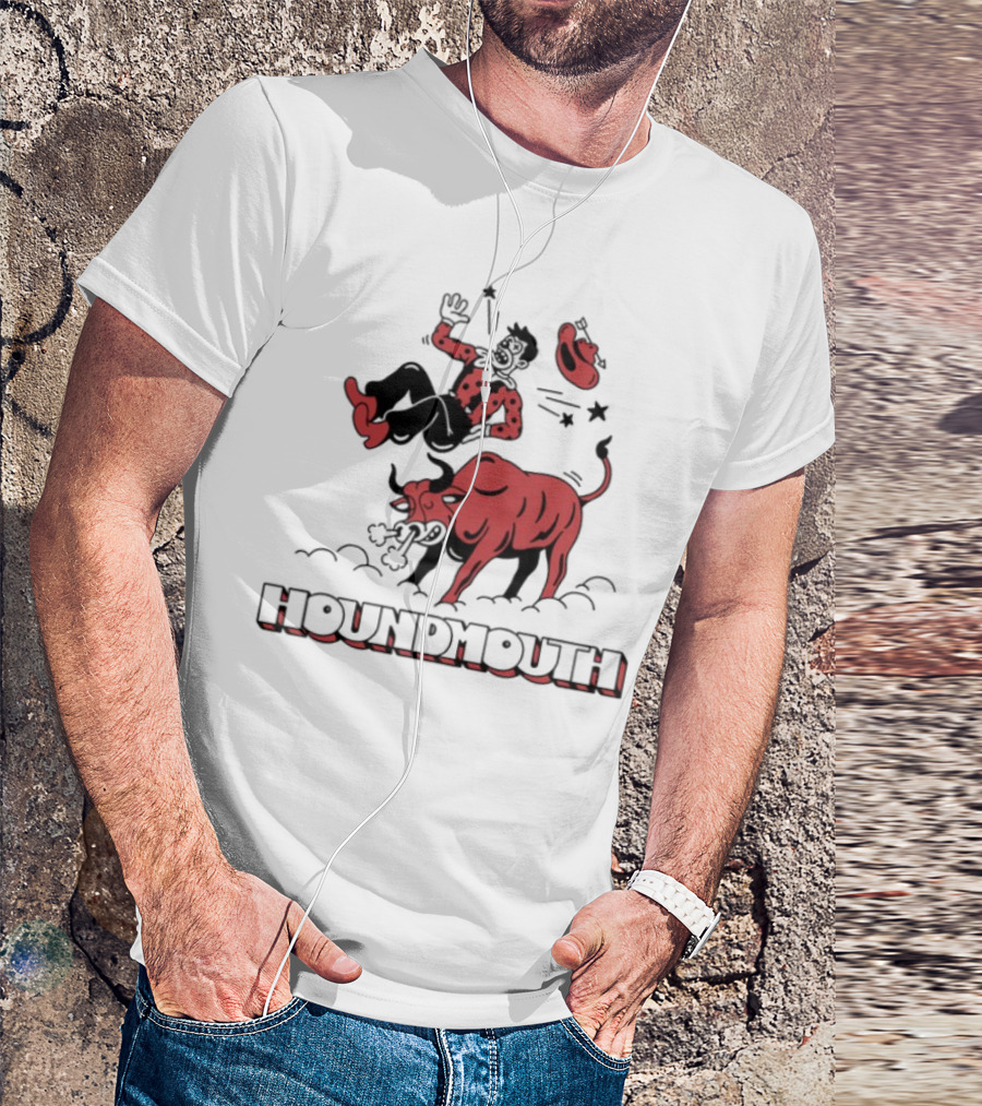 Houndmouth Rodeo Clown Bull Riding Scene T-Shirt