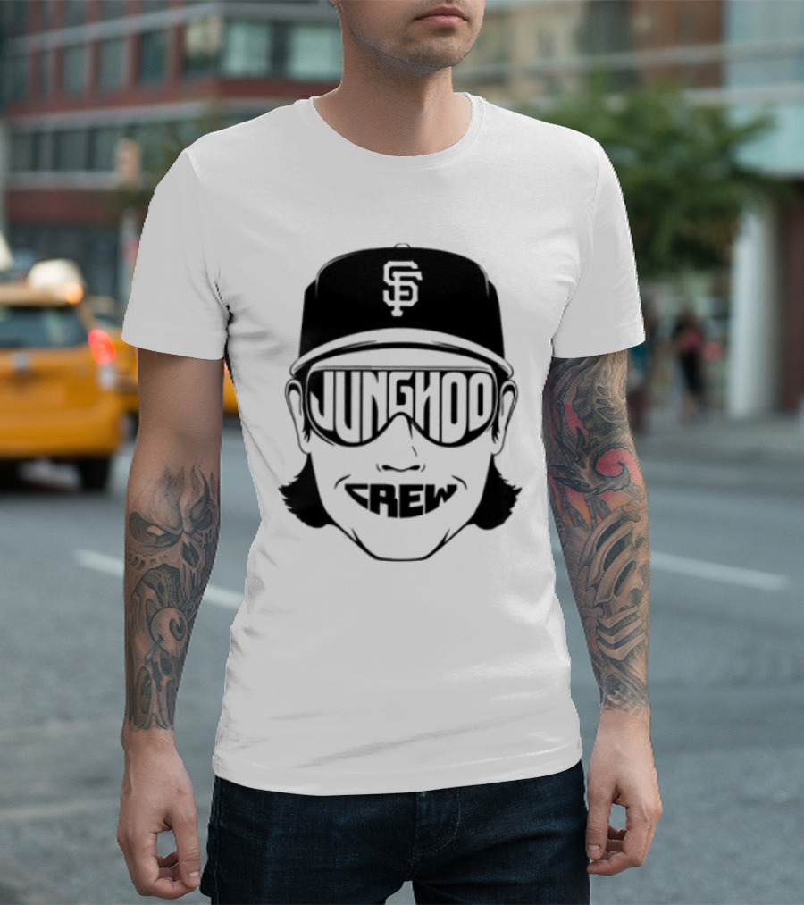 Jung Hoo Crew 2025 Baseball Cap And Sunglasses Design T-Shirt