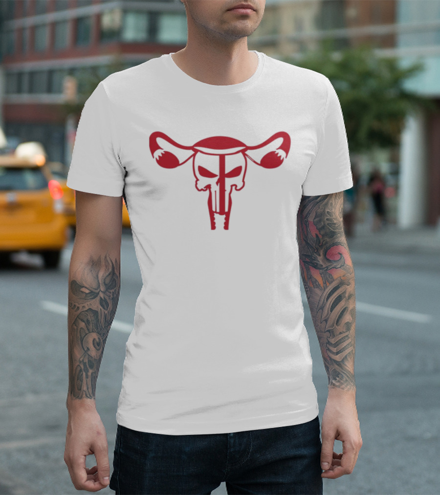 Elizabeth Booker Punishovaries Limited Edition Uterus Punisher Symbol T-Shirt