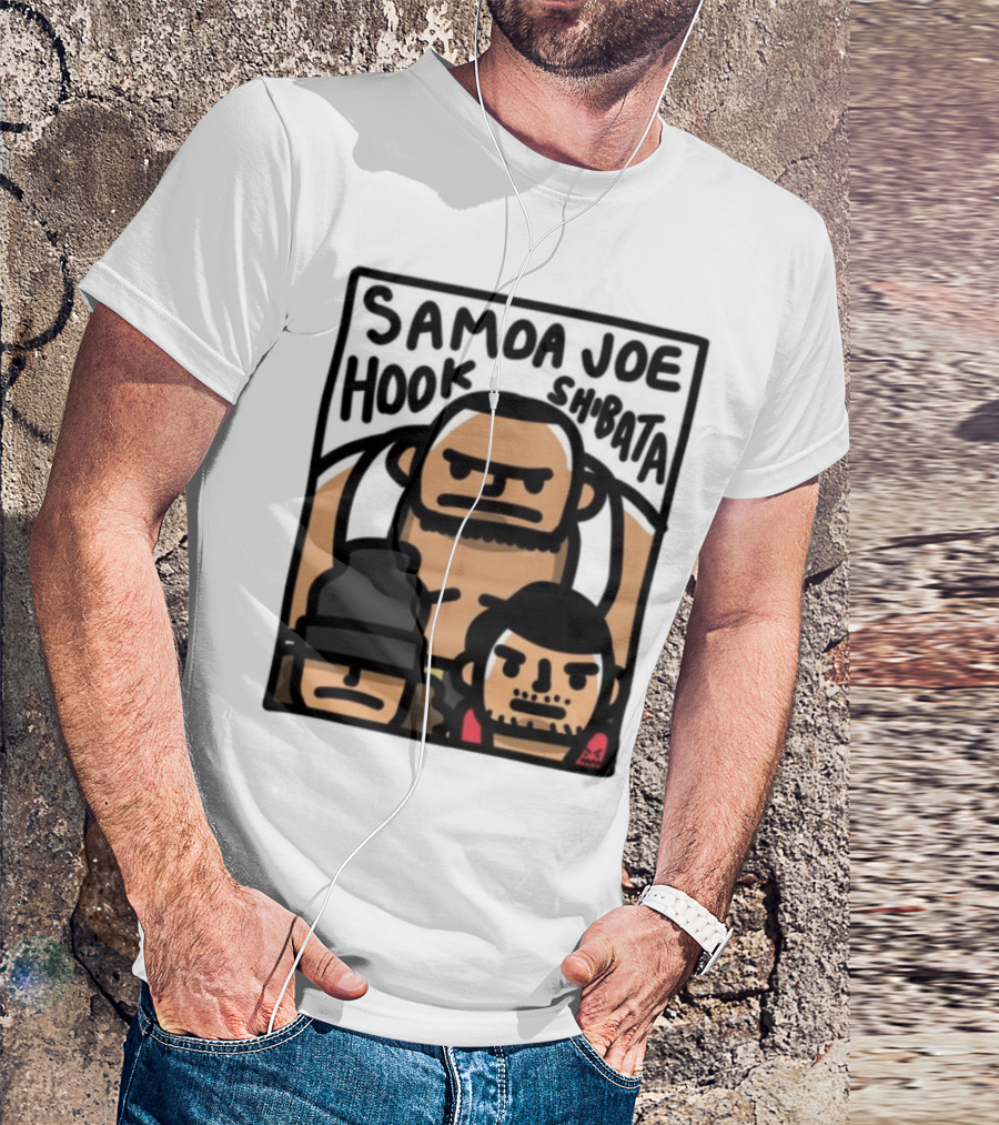 Samoa Joe Hook Shibata Cartoon Characters T-Shirt