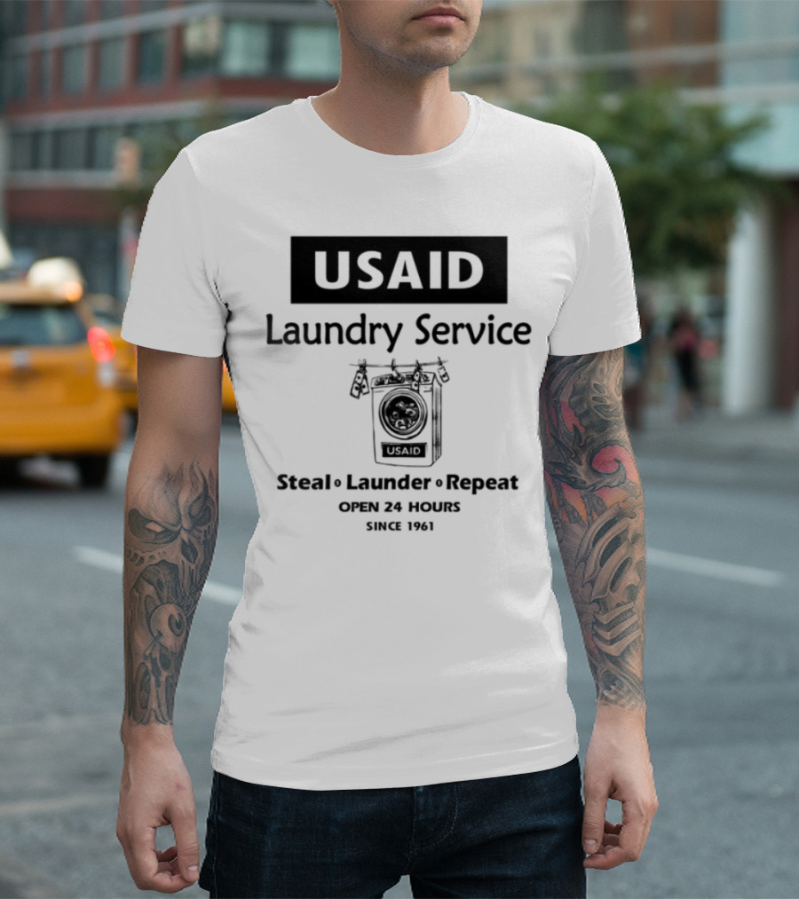 Usaid Laundry Service Steal Launder Repeat Since 1492 T-Shirt