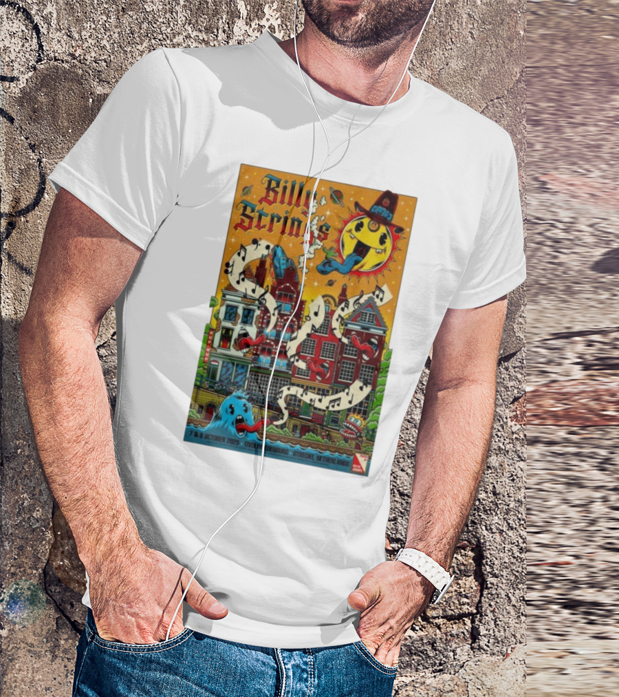 Billy Strings TivoliVredenburg Utrecht Netherlands October 7-8 2025 Music Festival Psychedelic Cityscape Design T-Shirt