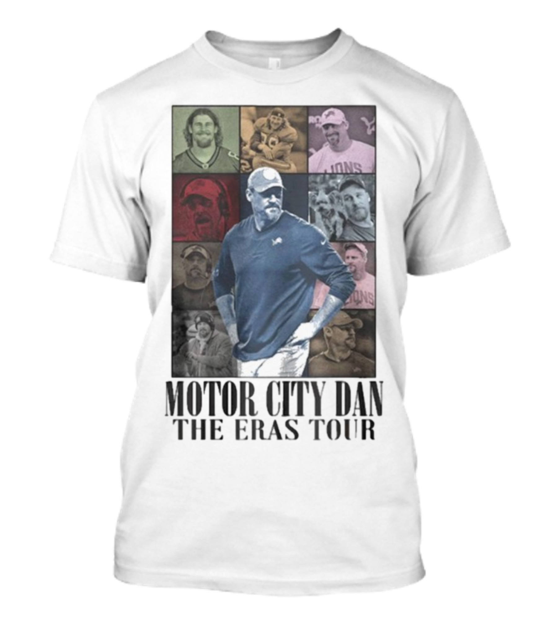 Motor City Dan The Eras Tour Coach Detroit Lions Dan Campbell T-Shirt