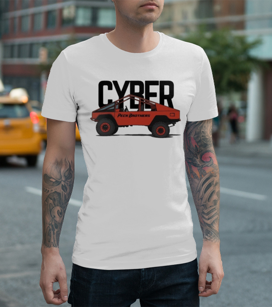 Peck Brothers Cyber Truck Retro Off-Road Adventure T-Shirt