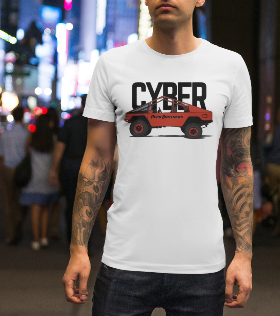 Peck Brothers Cyber Truck Retro Off-Road Adventure T-Shirt