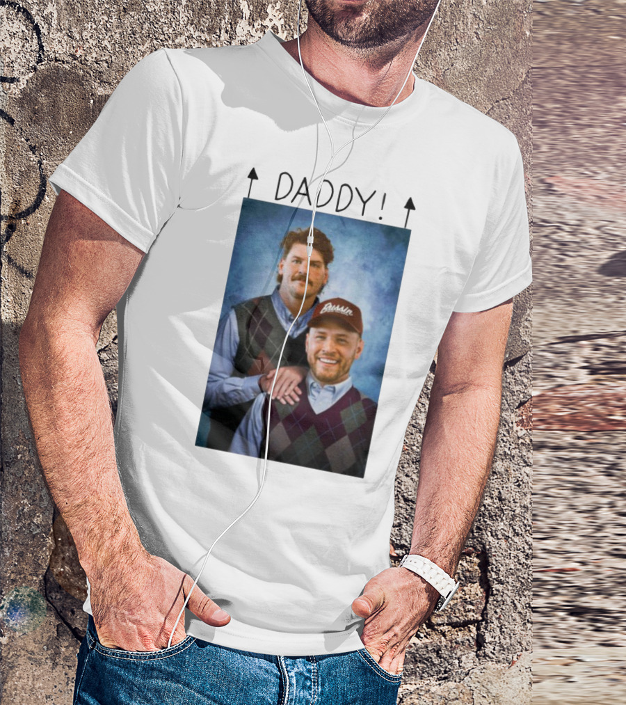 Bussin With The Boys Daddy Vertical Argyle Sweater Duo T-Shirt