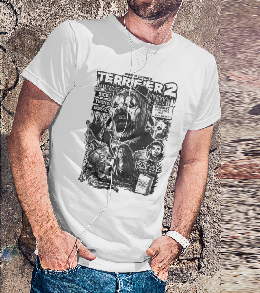 Terrifier 2 More Than Ever Art The Clown Horror Movie Graphic T-Shirt