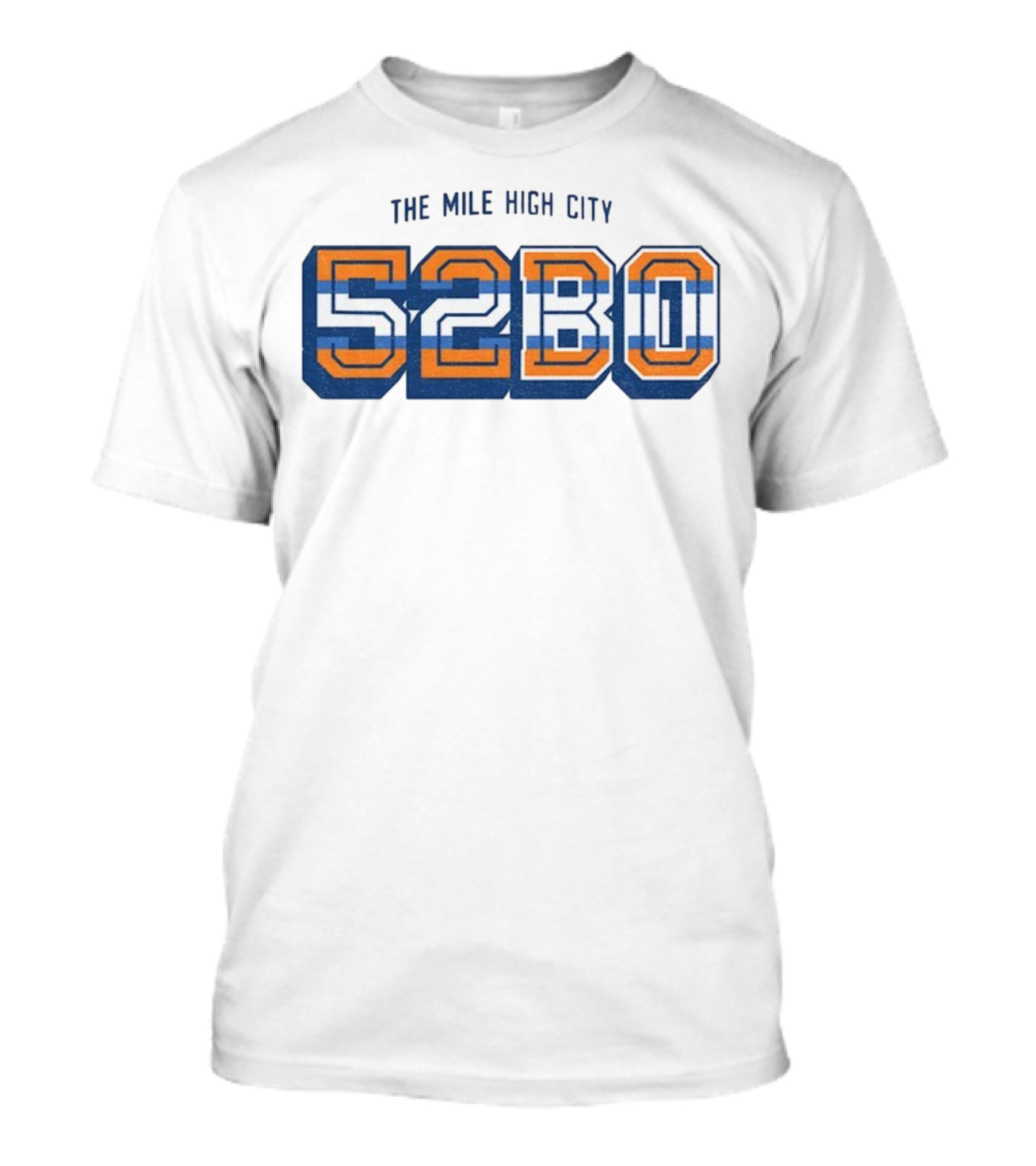 The Mile High City 5280 DNVR Retro Sports Style T-Shirt