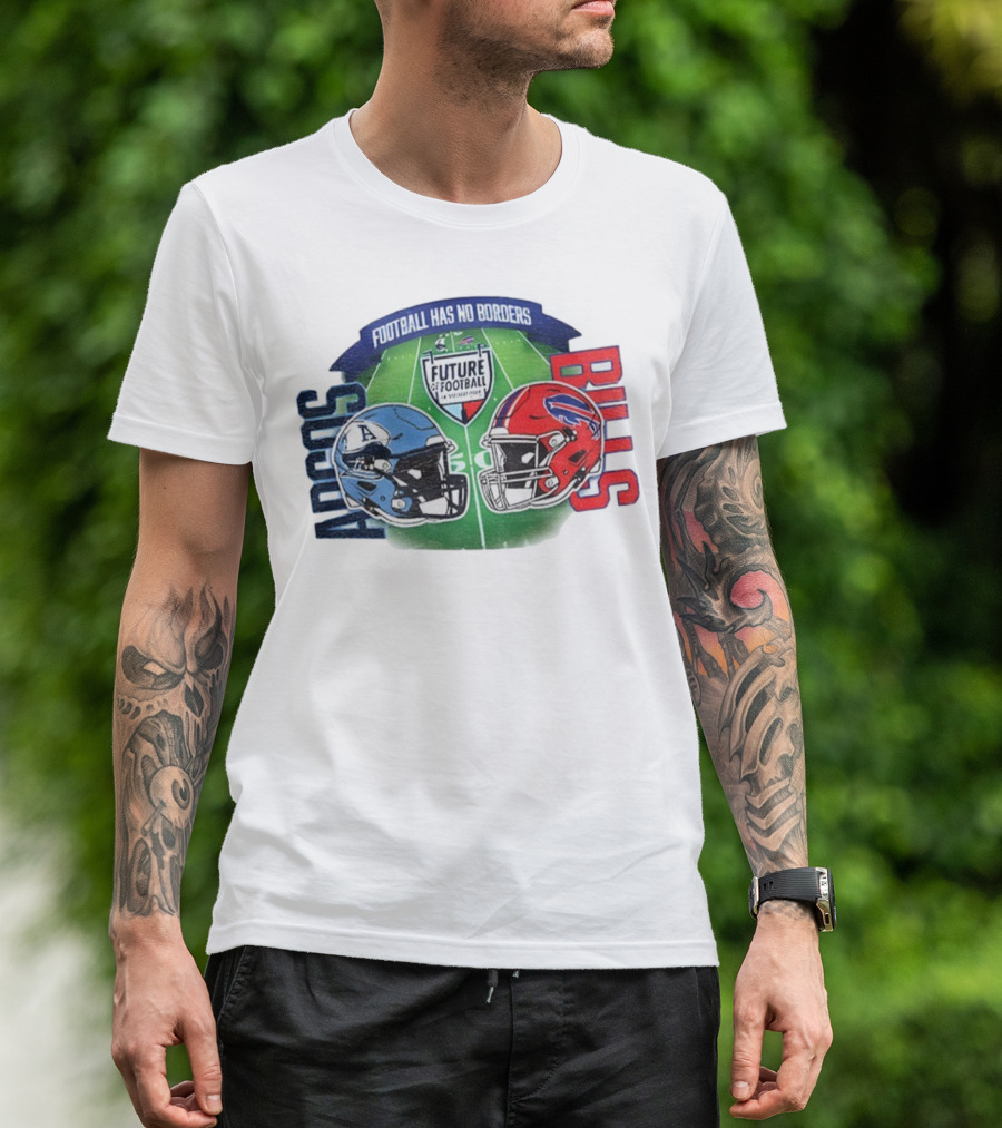 Toronto Argonauts Buffalo Bills Helmet Football Has No Borders Future Football T-Shirt
