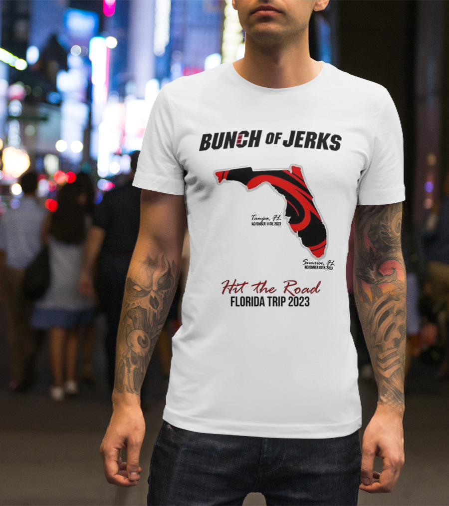 Bunch Of Jerks Hit The Road Florida Trip 2023 State Adventure T-Shirt