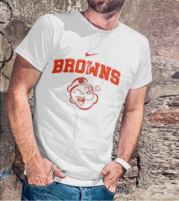 Cleveland Browns Popeye I Yam What I Yam Nike Collaboration T-Shirt