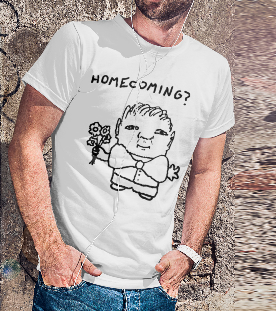 Goobsmooch Homecoming? Cute Doodle Character With Bouquet T-Shirt