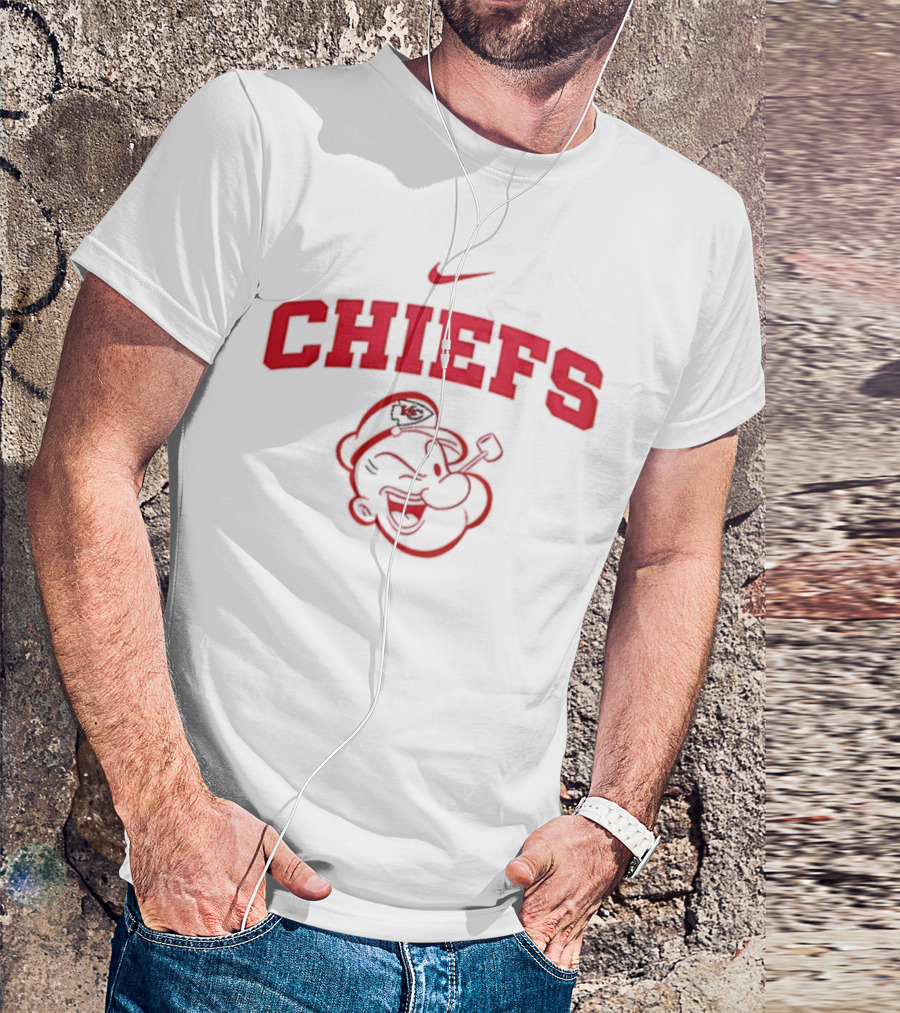 Kansas City Chiefs Popeye I Yam What I Yam Nike Collaboration T-Shirt