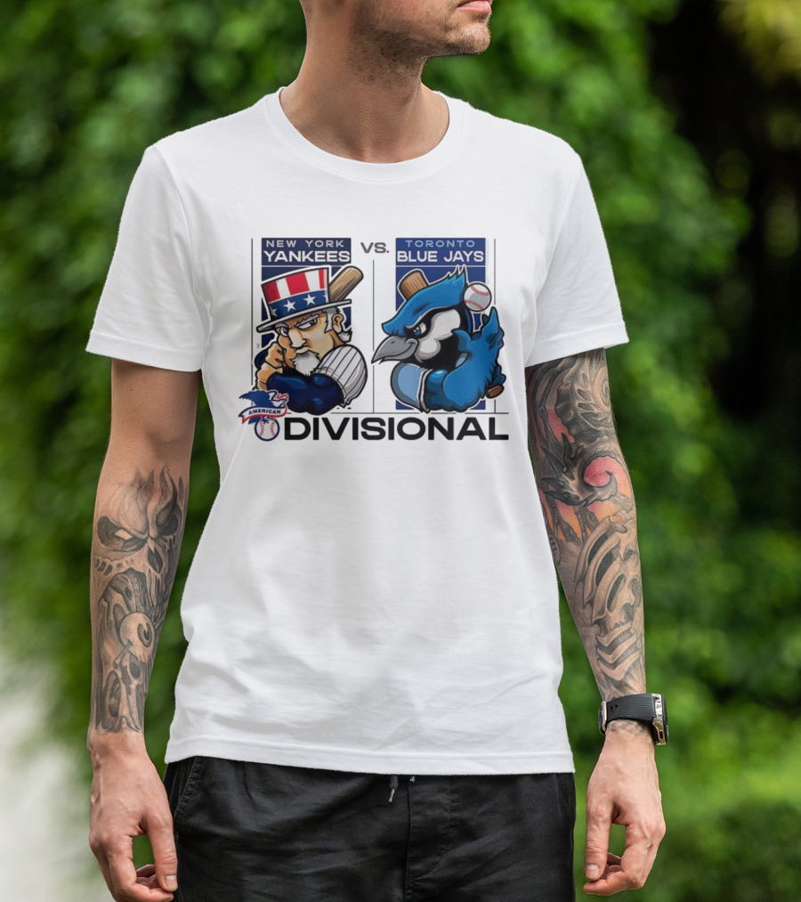 New York Yankees Vs Toronto Blue Jays American League Divisional 2025 T-Shirt