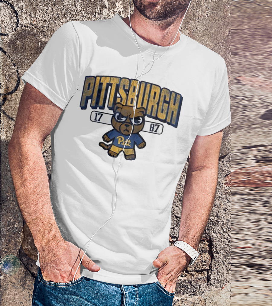 Pittsburgh Panthers 1787 Pitt Tokyodaichi Collaboration Bear T-Shirt