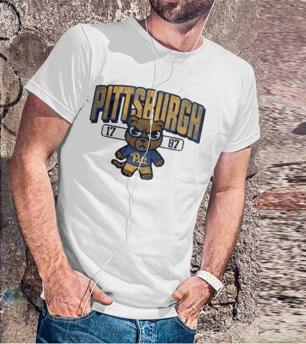 Pittsburgh Panthers 1787 Pitt Tokyodaichi Collaboration Bear T-Shirt