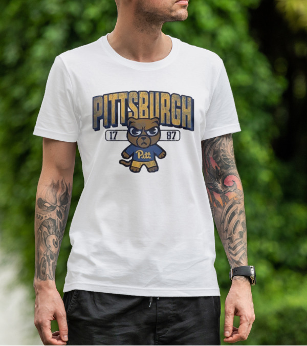 Pittsburgh Panthers 1787 Pitt Tokyodaichi Collaboration Bear T-Shirt