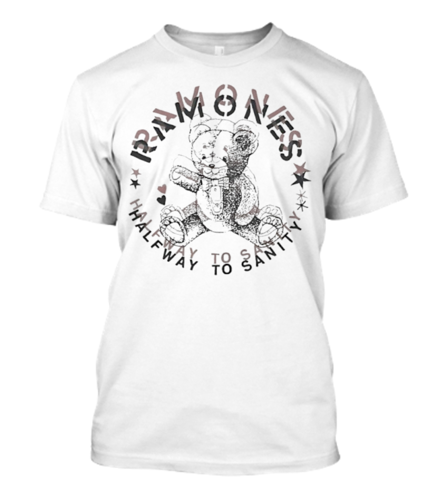 Ramones Halfway To Sanity Bear Graphic T-Shirt
