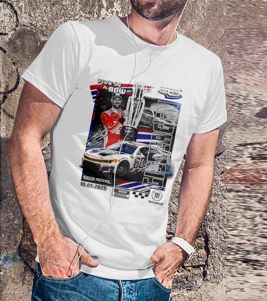 Shane Van Gisbergen NASCAR Cup Series Win Five In A Row 2025 Bank Of America ROVAL 400 T-Shirt