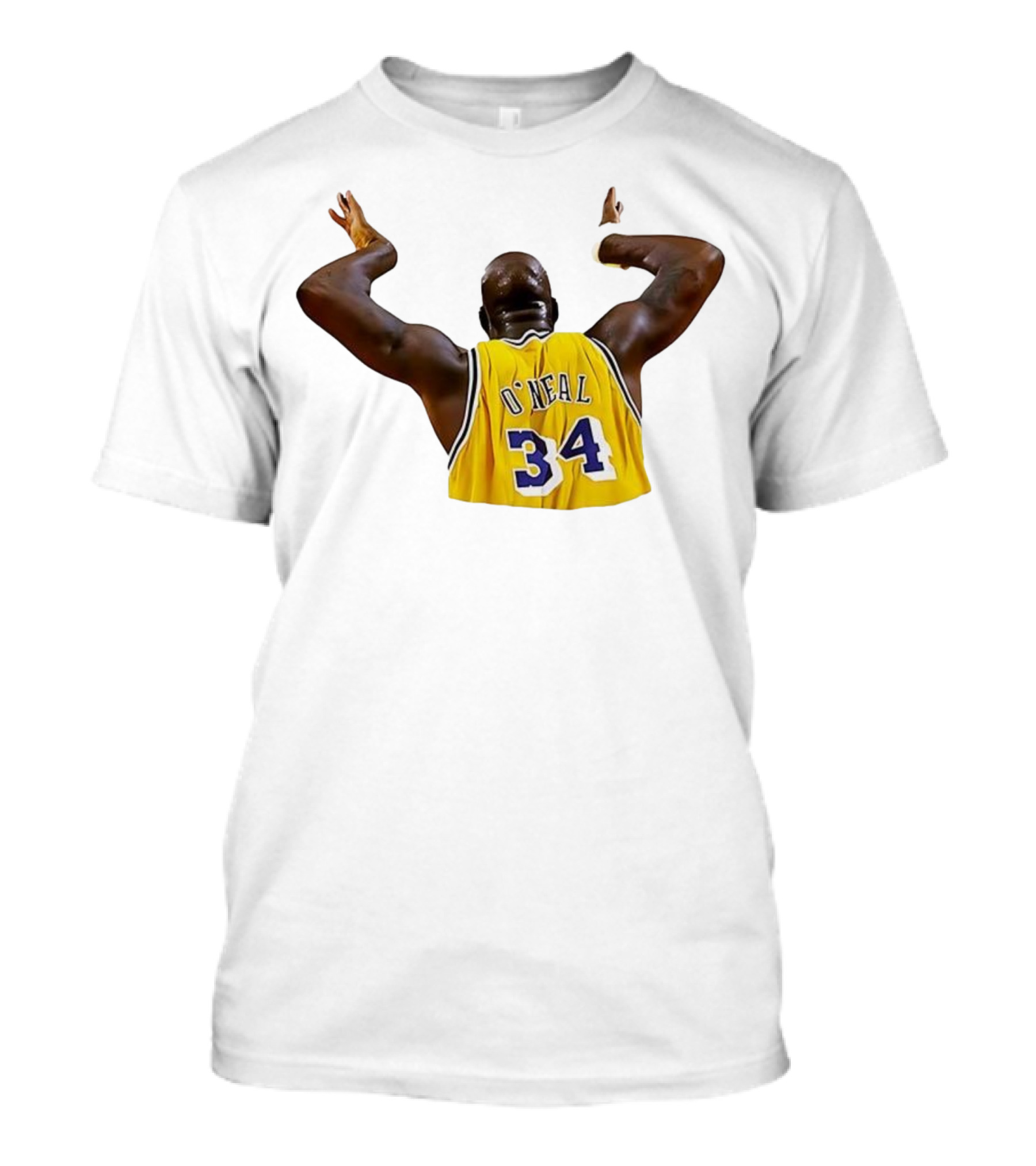 Shaquille O'Neal 34 Los Angeles Lakers Basketball Iconic Celebration T-Shirt