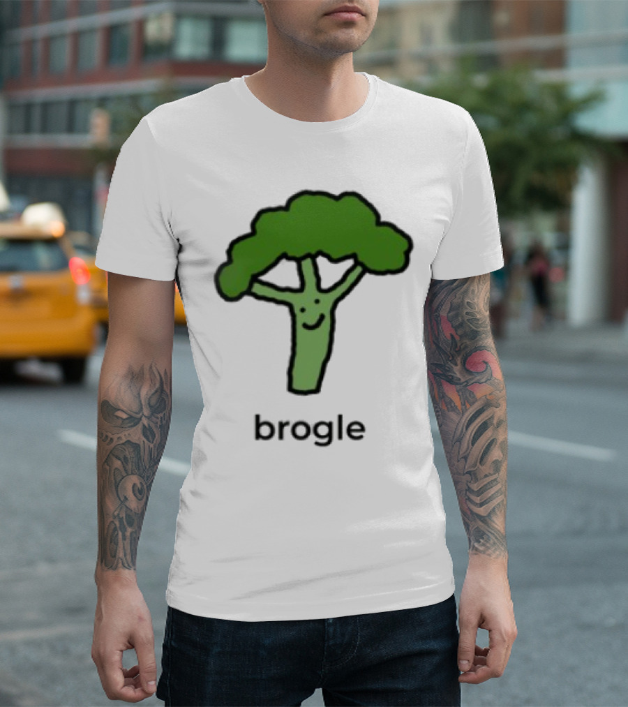 Dalesbits Brogle Happy Broccoli Pun T-Shirt