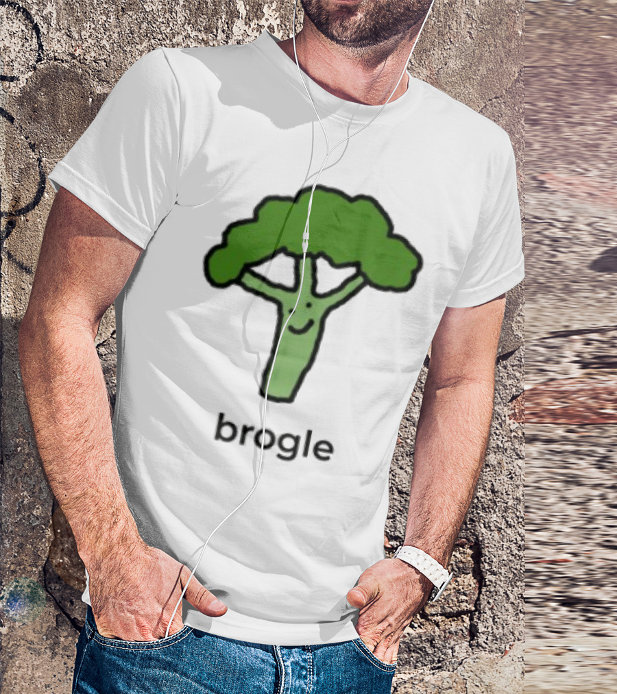 Dalesbits Brogle Happy Broccoli Pun T-Shirt