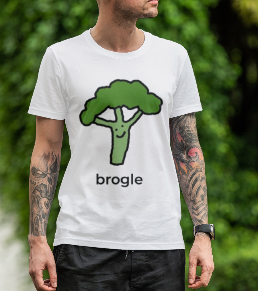 Dalesbits Brogle Happy Broccoli Pun T-Shirt
