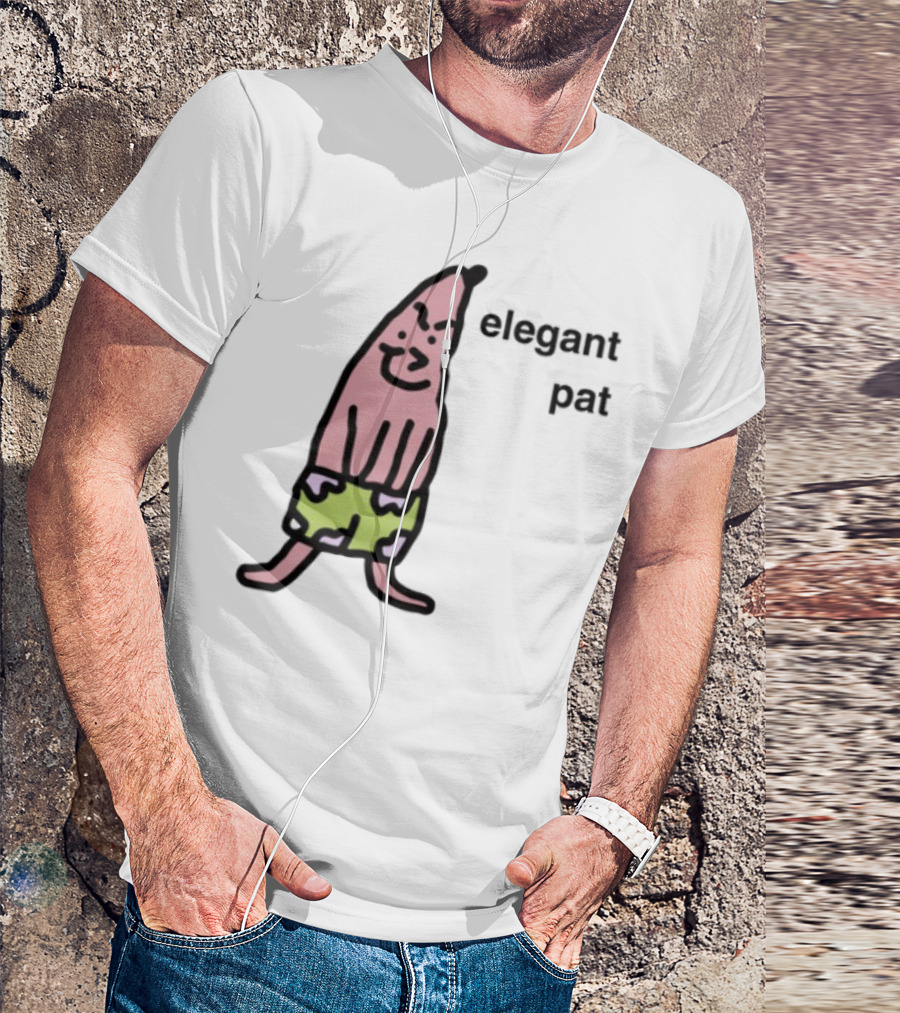 Elegant Pat Character Green Shorts Pose T-Shirt