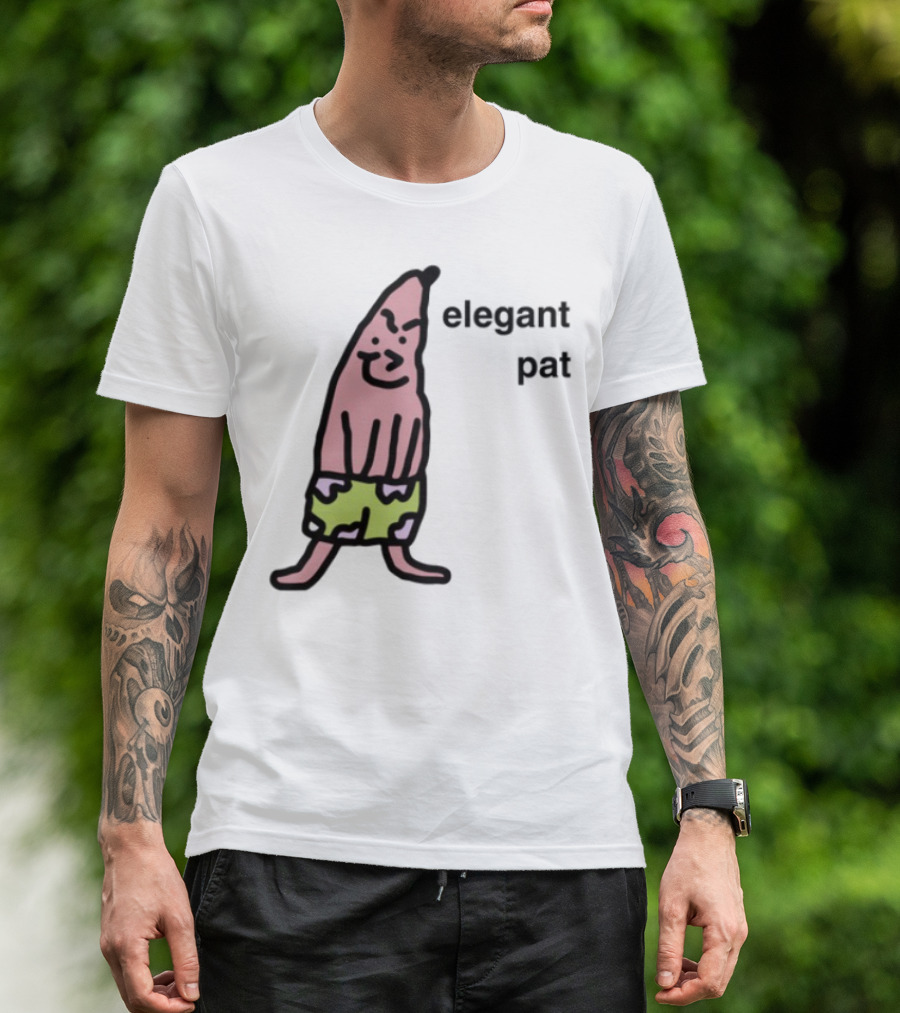 Elegant Pat Character Green Shorts Pose T-Shirt