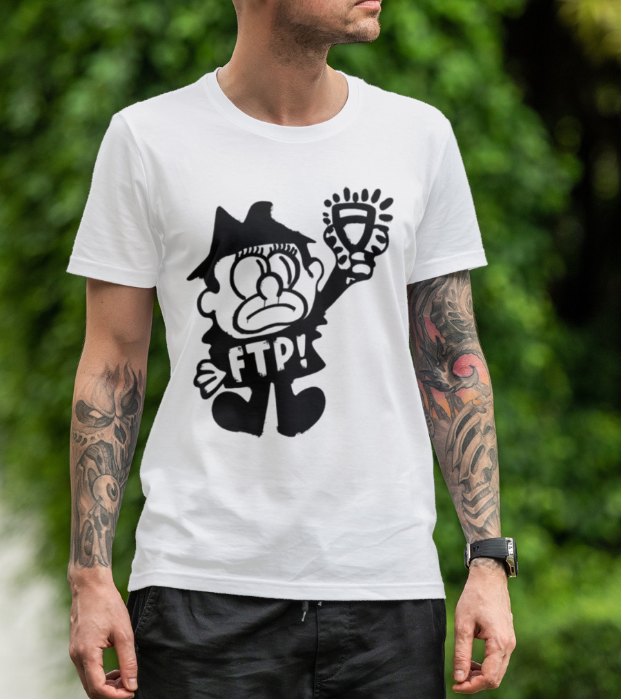 Ftp Slawn Character Holding Light Bulb T-Shirt