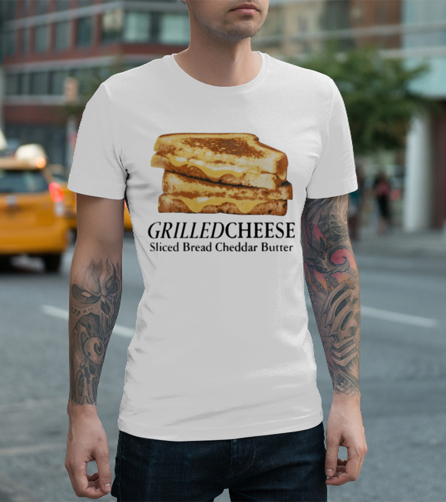 Grilled Cheese Sliced Bread Cheddar Butter Stack T-Shirt