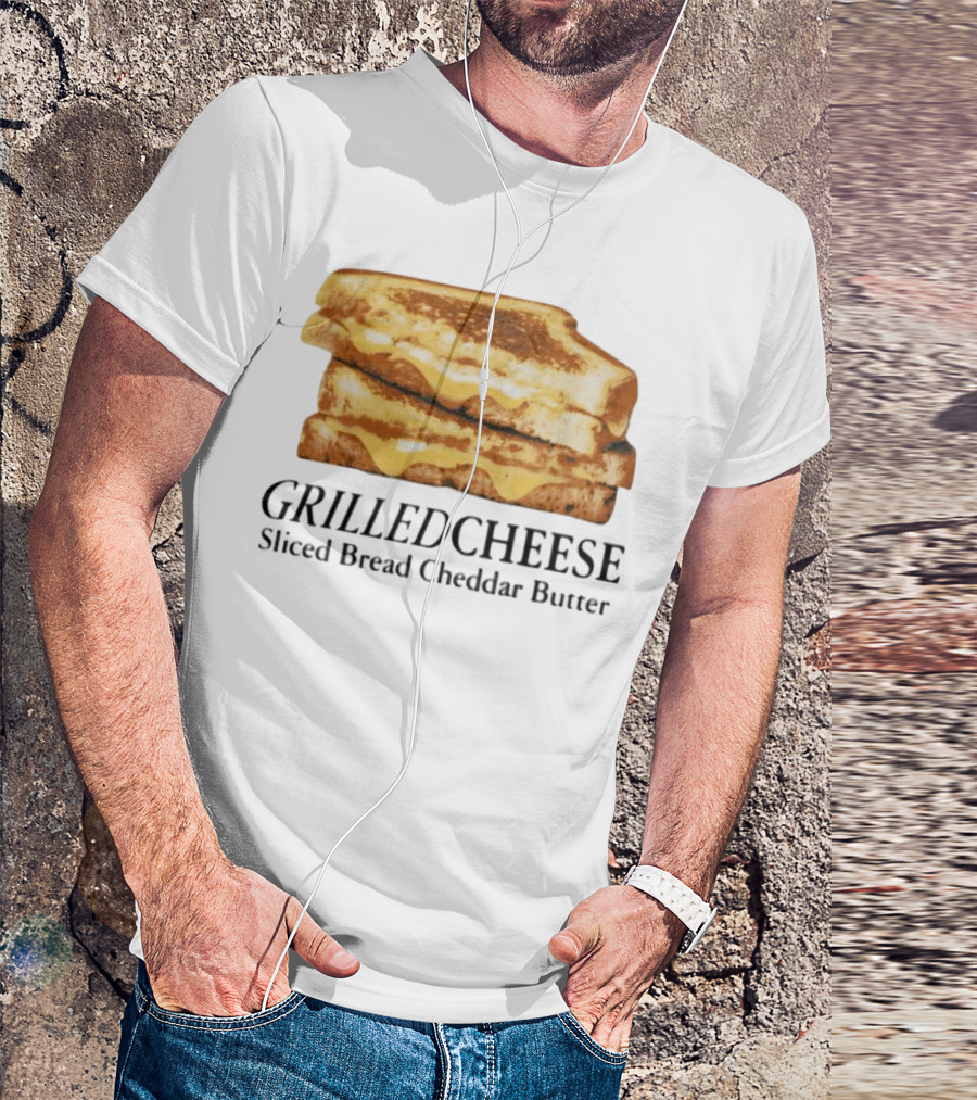 Grilled Cheese Sliced Bread Cheddar Butter Stack T-Shirt