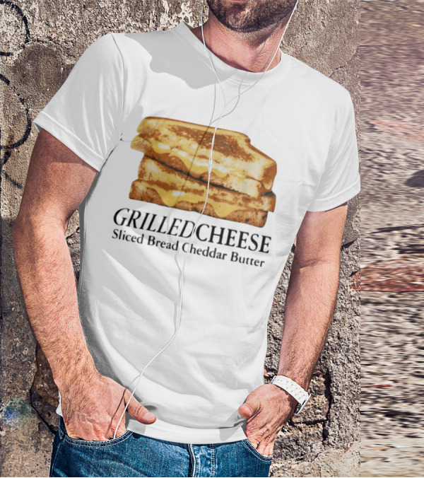 Grilled Cheese Sliced Bread Cheddar Butter Stack T-Shirt