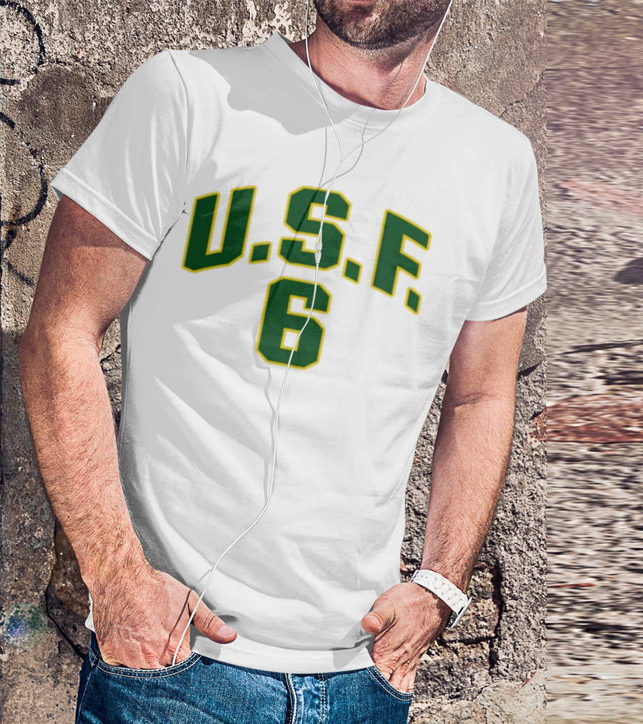 Kevin Garnett U.S.F 6 Basketball Number Retro Style T-Shirt