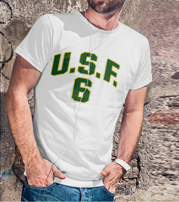 Kevin Garnett U.S.F 6 Basketball Number Retro Style T-Shirt