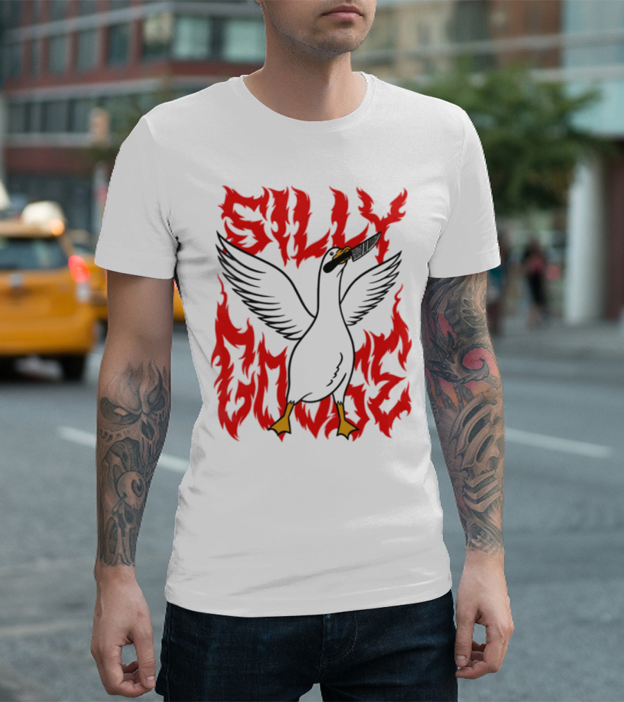 Silly Goose Tragic Girls Flame Style T-Shirt
