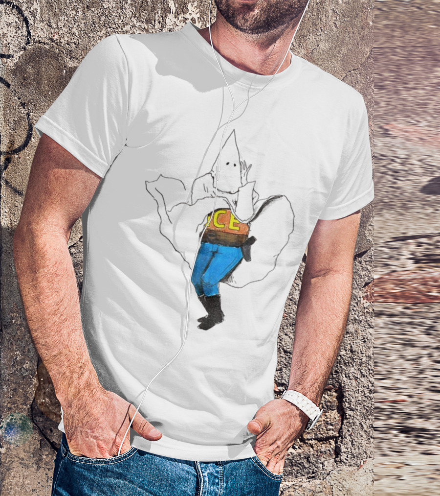 KKK ICE Satirical Commentary Political Statement T-Shirt