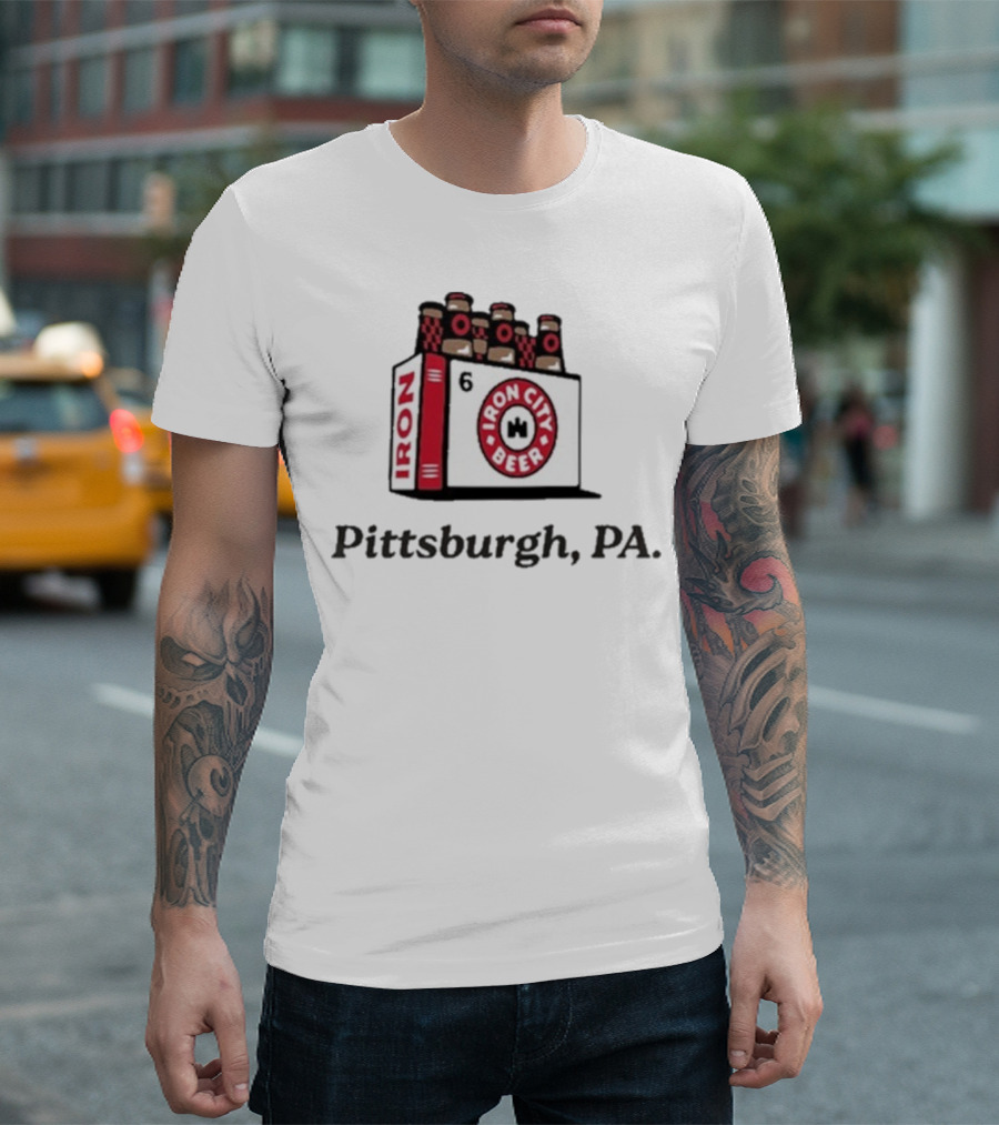 Pittsburgh PA Iron City Beer 6 Pack T-Shirt