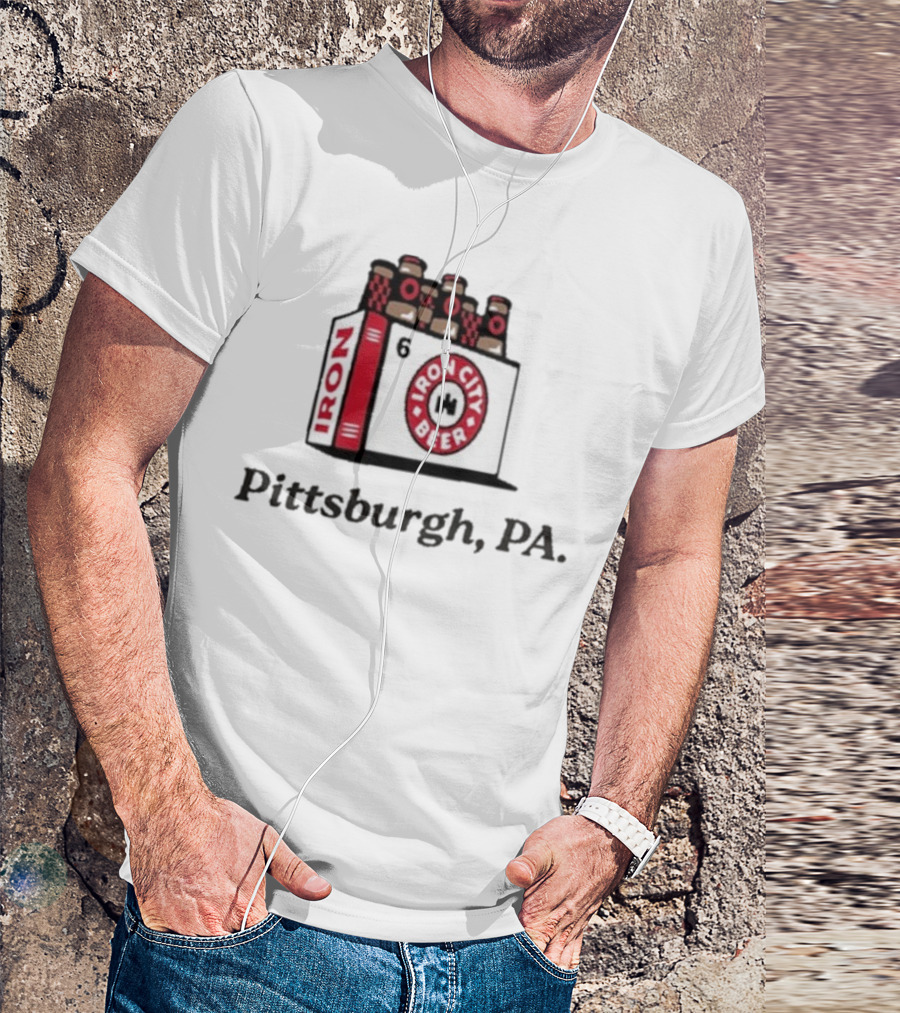 Pittsburgh PA Iron City Beer 6 Pack T-Shirt