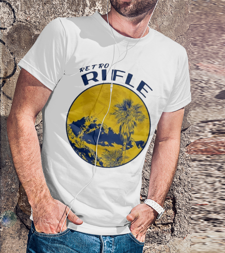 Retro Rifle Desert Oasis Lethal Protector Vintage Style T-Shirt